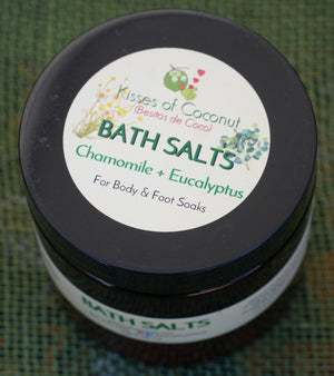 Chamomile Eucalyptus Bath Salts - Kisses of Coconut