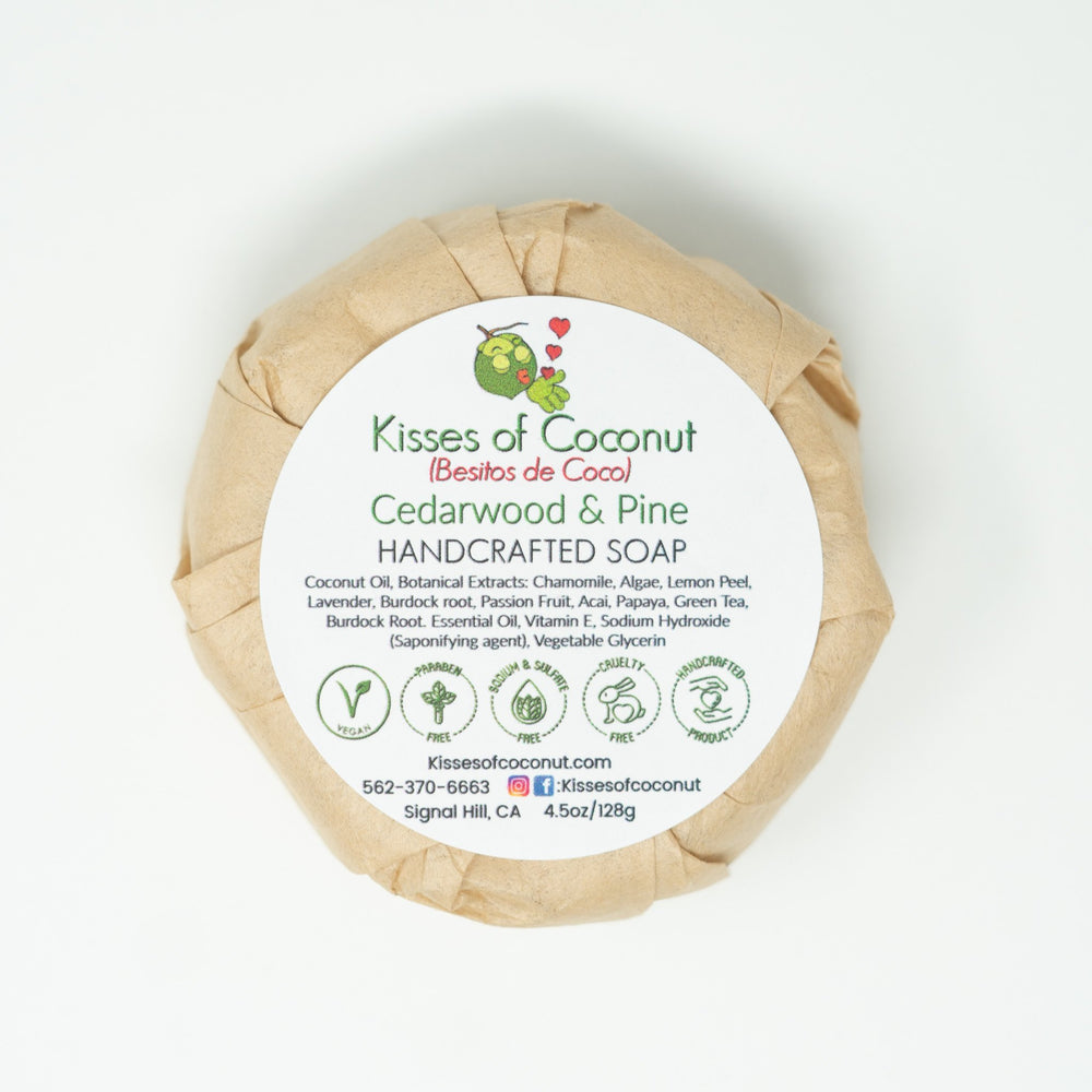 Cedarwood Pine Soap - Kisses of Coconut