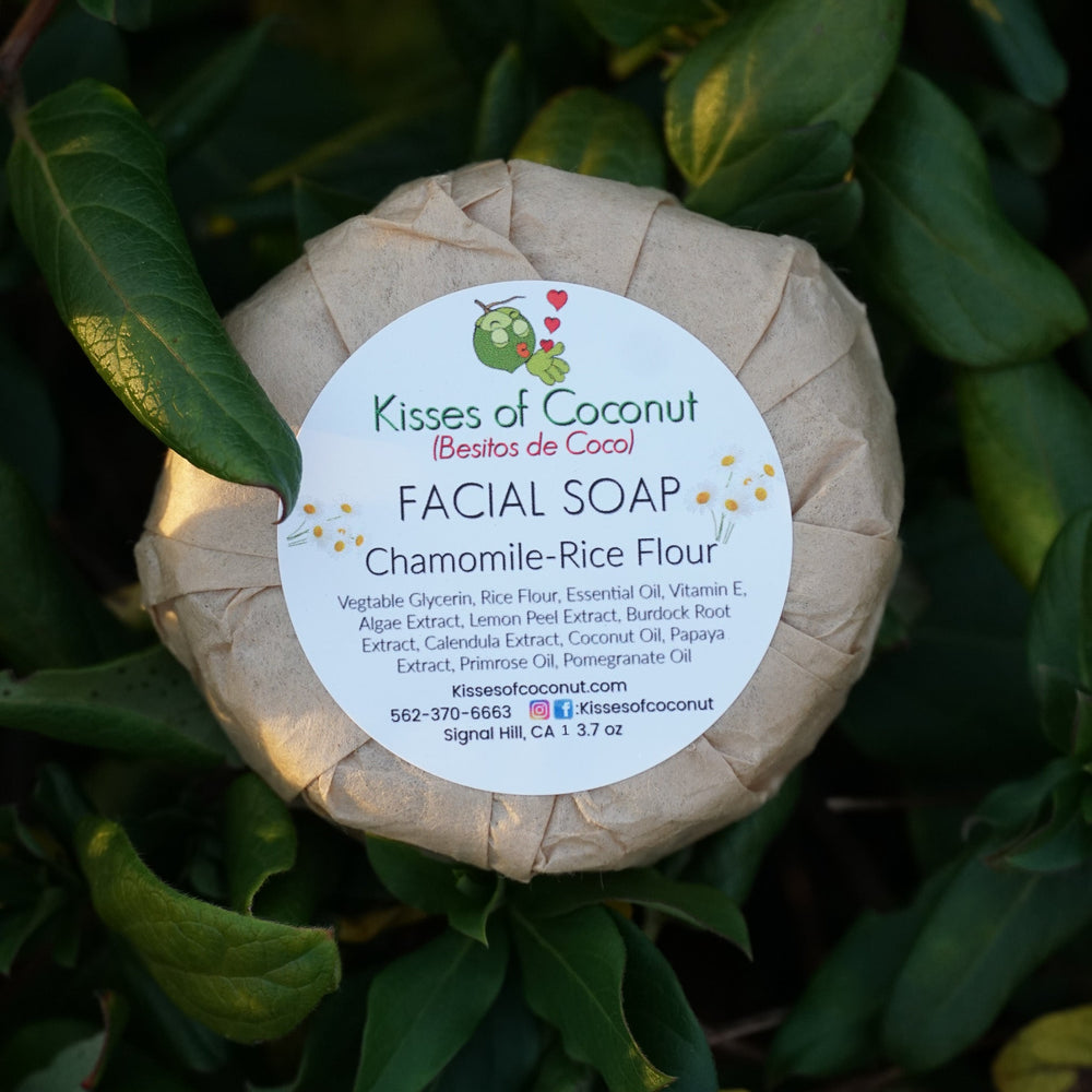 Chamomile Rice Flour Facial Soap - Kisses of Coconut