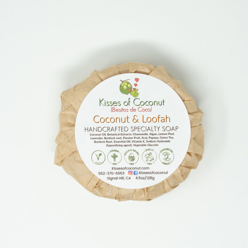 Coconut & Loofah Soap - Kisses of Coconut