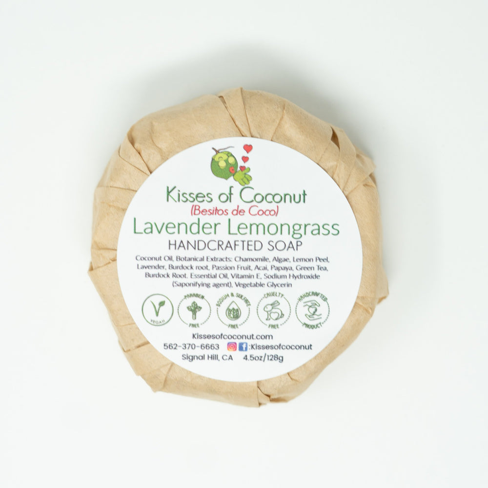 Lavender Lemongrass Soap - Kisses of Coconut