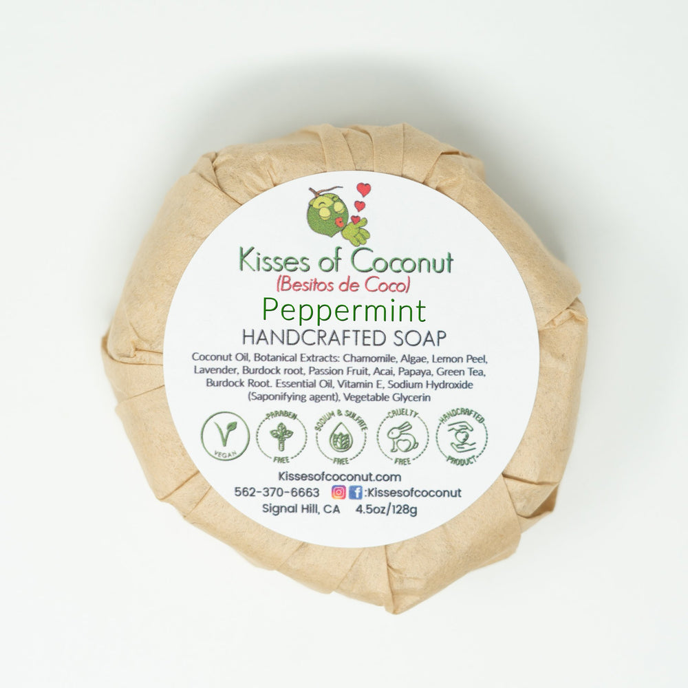 Peppermint Soap - Kisses of Coconut