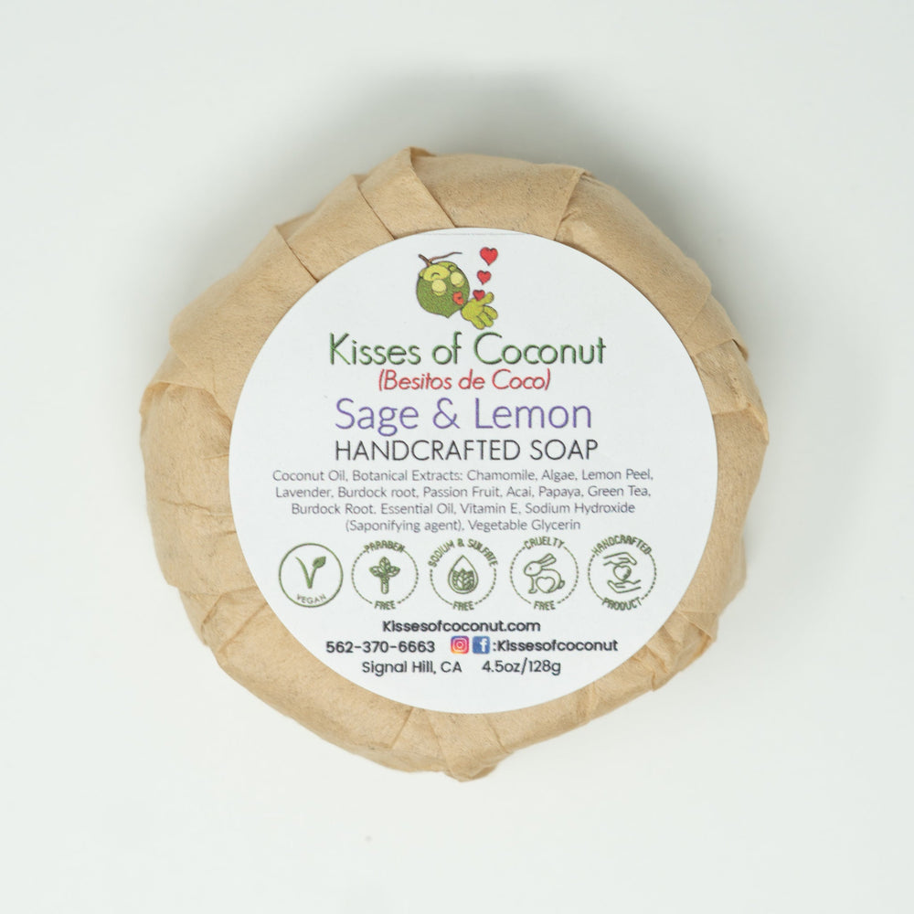 Sage & Lemon Soap - Kisses of Coconut