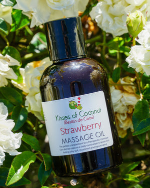 Strawberry Massage Oil - Kisses of Coconut